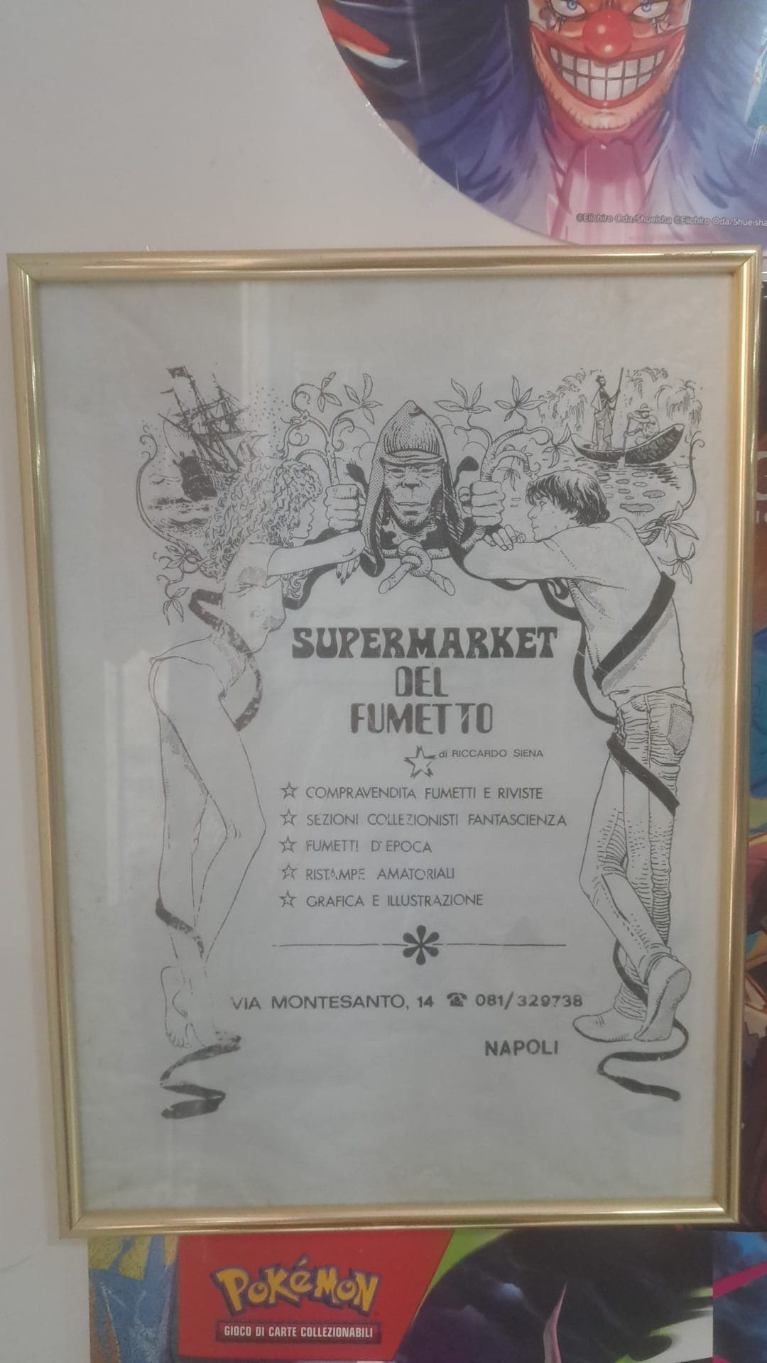 Storica locandina del Supermarket del Fumetto, Via Montesanto - Napoli
